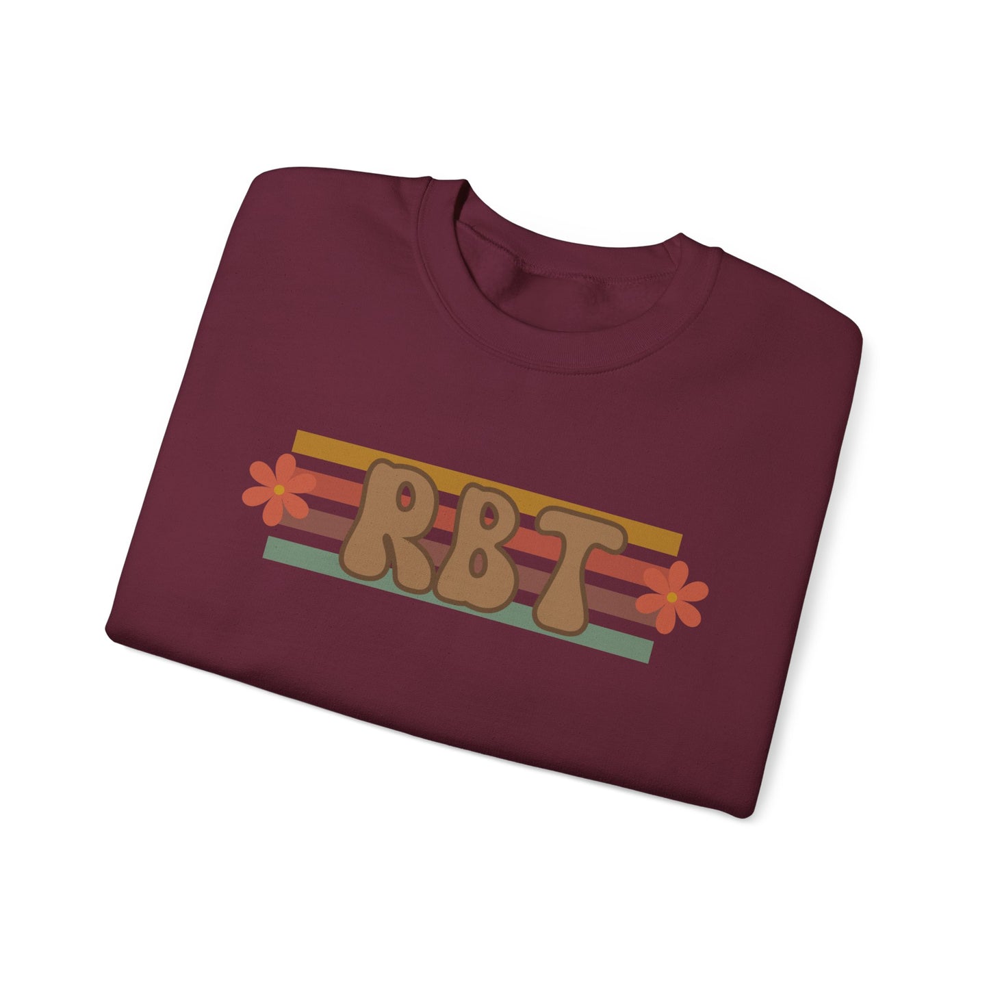 Retro RBT Floral Stripe Crewneck Sweatshirt