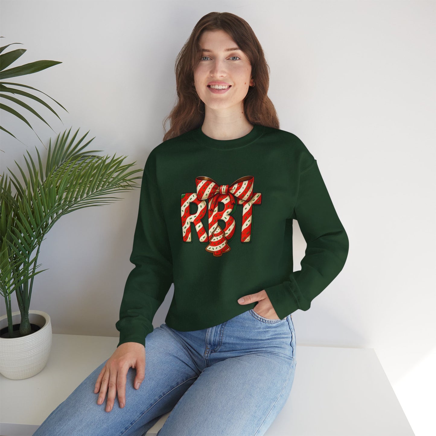 Lil Debbie 'RBT' Tree Cake Holiday Graphic Sweatshirt — Holiday Retro Logo Crewneck