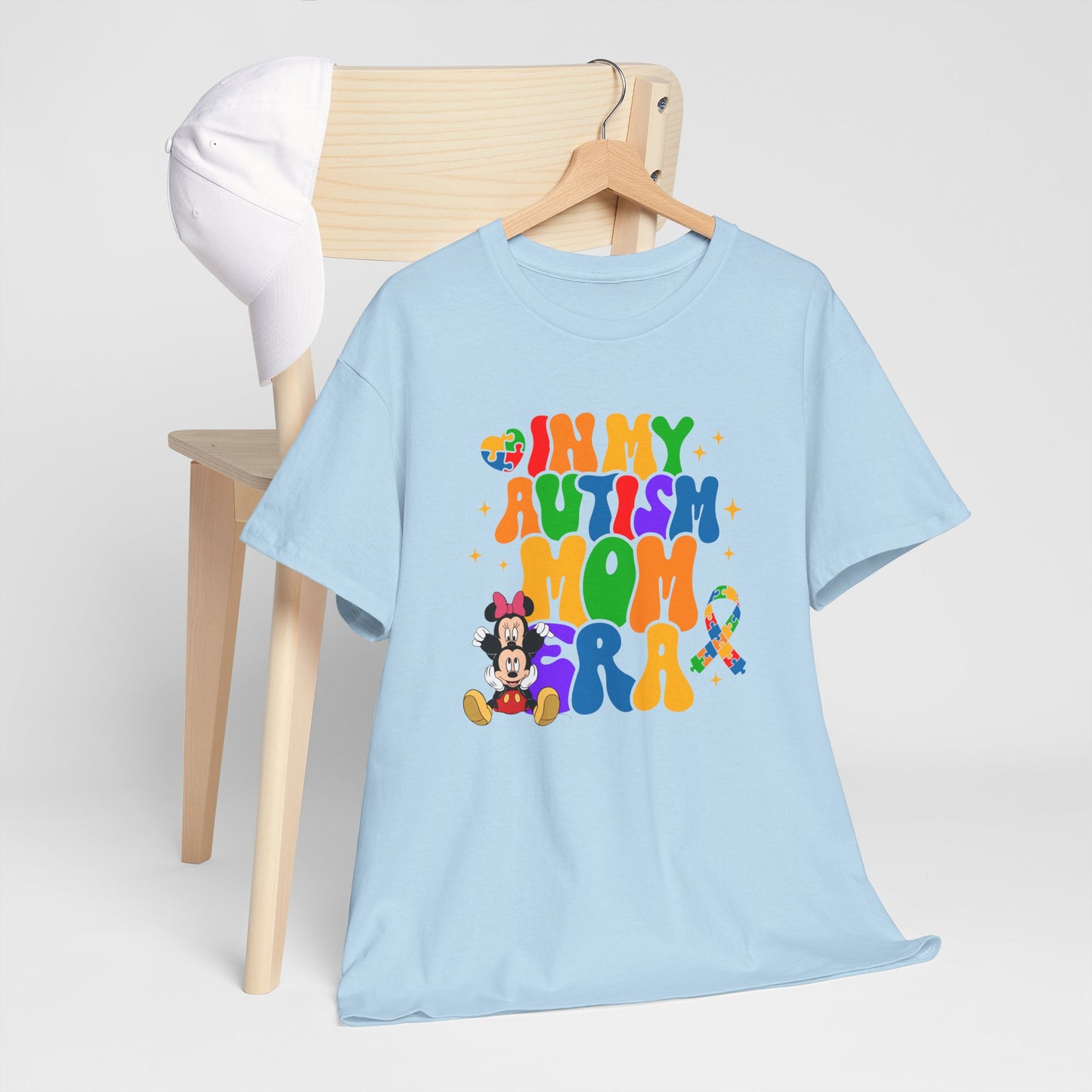 Autism Era Mom T-Shirt – Colorful Puzzle Heart Awareness Tee