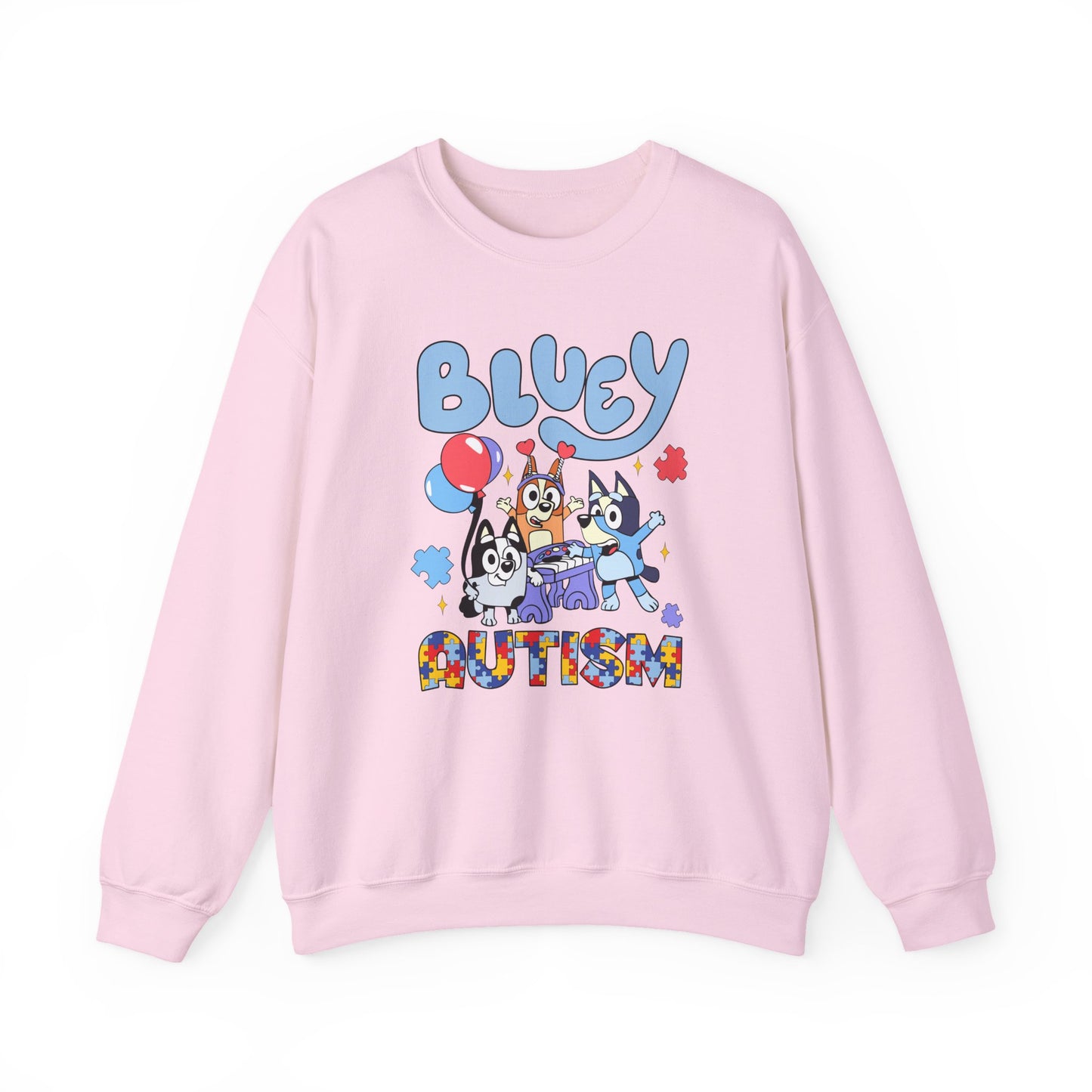 Bluey Autism Crewneck Sweatshirt — Kids & Family Awareness Pullover