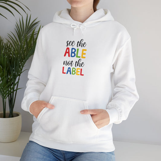 See the Able Not the Label Hoodie — Disability Awareness Inspirational Pullover