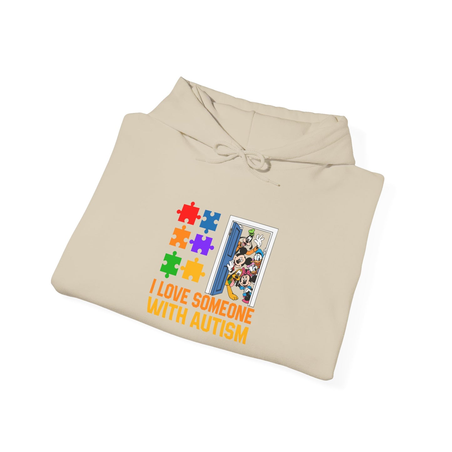 I Love Someone With Autism Hoodie — Puzzle Heart Awareness Sweatshirt