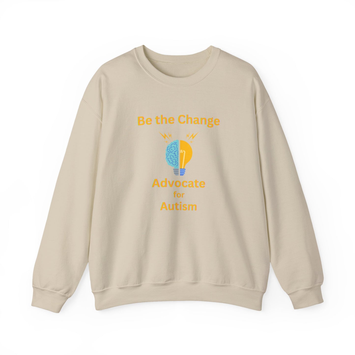 Advocate for Autism Crewneck Sweatshirt — "Be the Change" Awareness Pullover