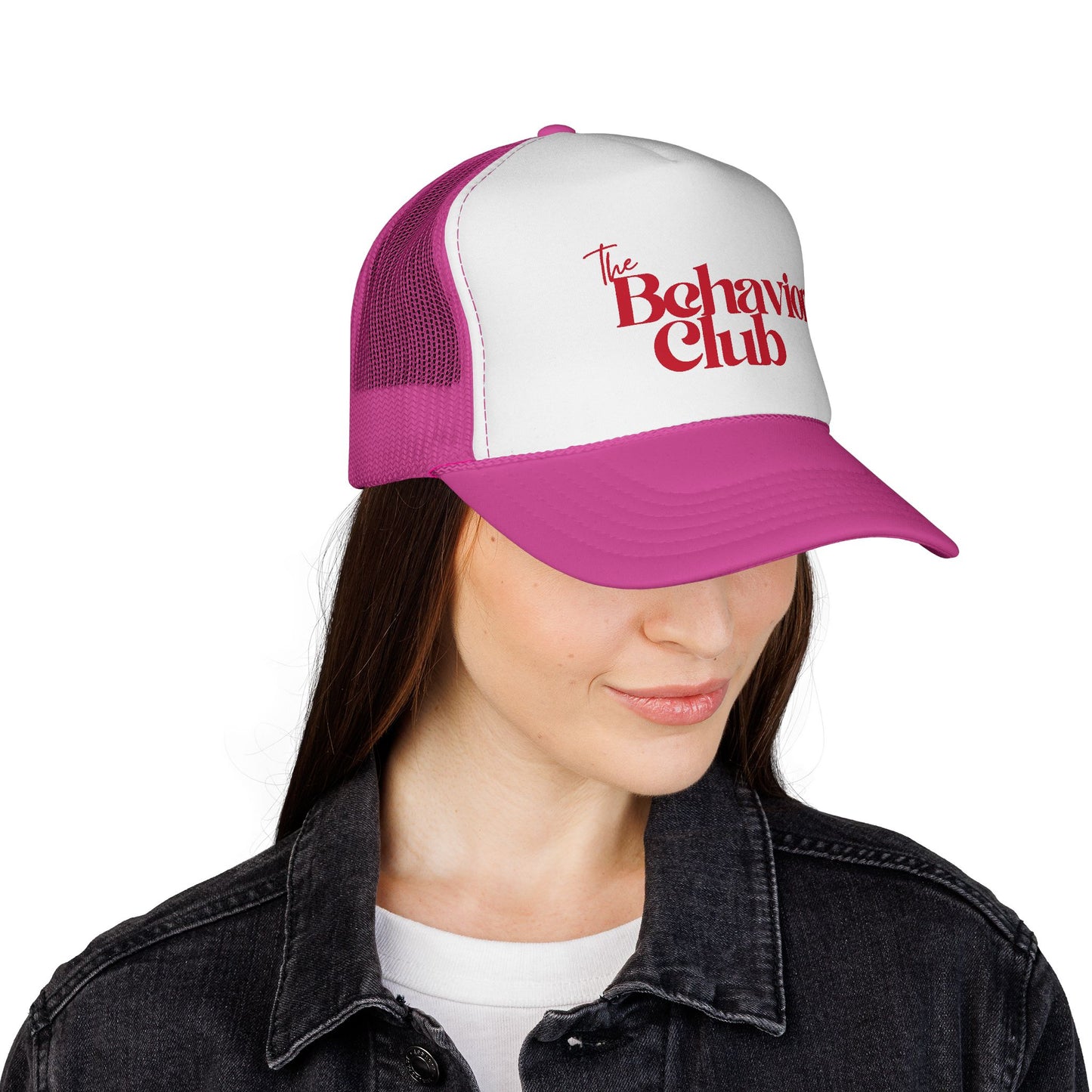 Trucker Hat — "The Behavior Club" Retro Logo Mesh Cap