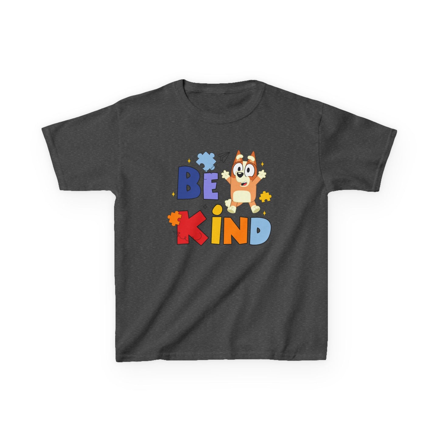 Kids Autism Awareness T-Shirt — Colorful Puzzle Heart Design
