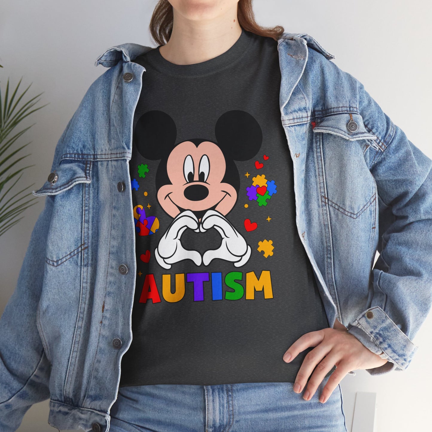 Autism Awareness T-Shirt — Colorful Puzzle Heart Design