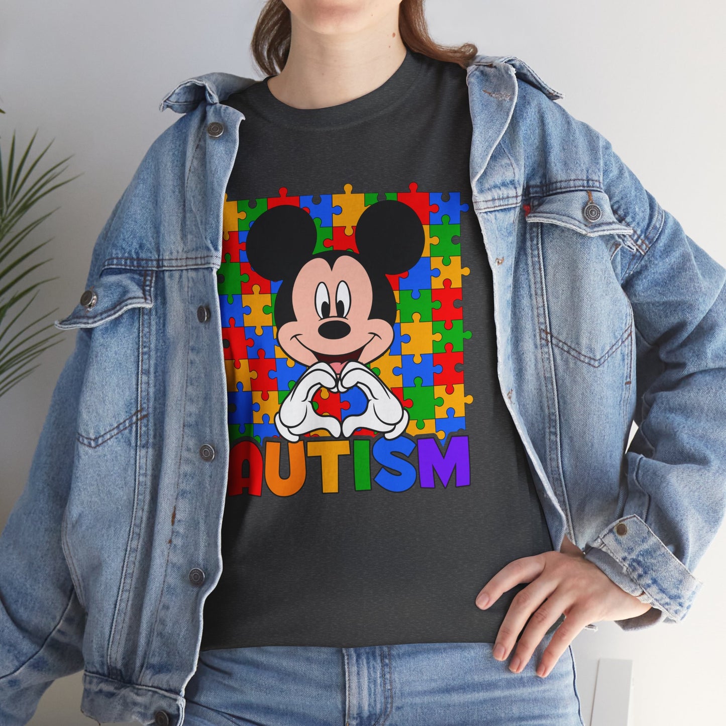 Autism Awareness T-Shirt — Colorful Puzzle Heart Design