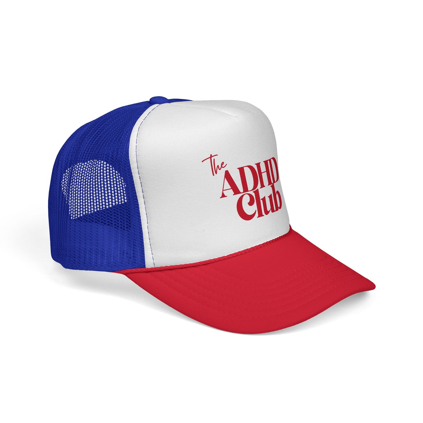 Trucker Hat — "The ADHD Club" Retro Logo Mesh Cap