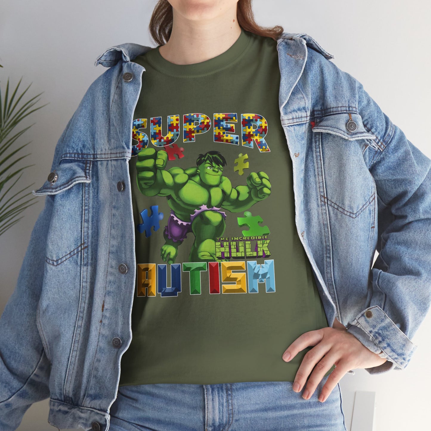 Autism Superhero Tee — 'Super Autism' Puzzle-Pattern Kids Shirt