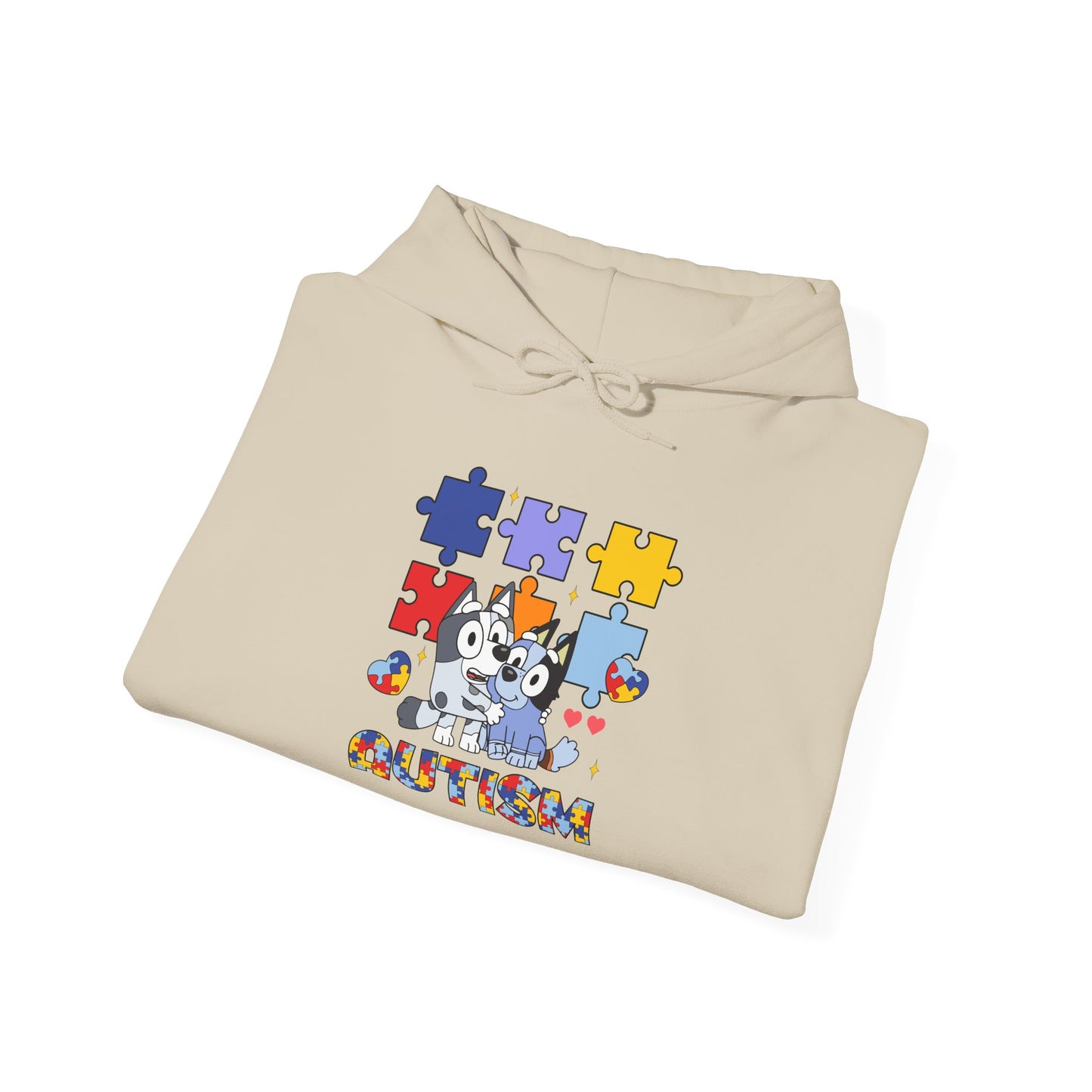 Autism Awareness Puzzle Hoodie — Cute Cat Design "Autism"