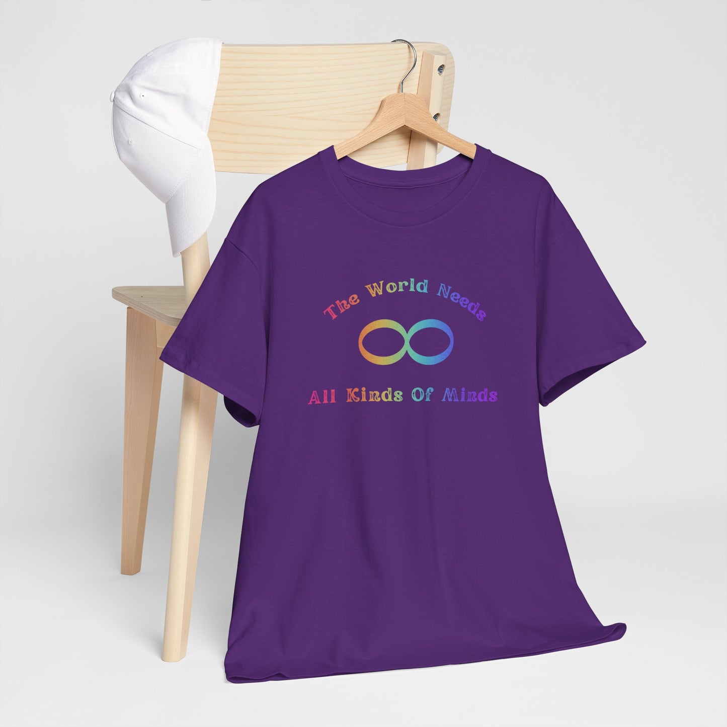 Inclusive Message Unisex Tee - 'The World Needs All Kinds of Minds'