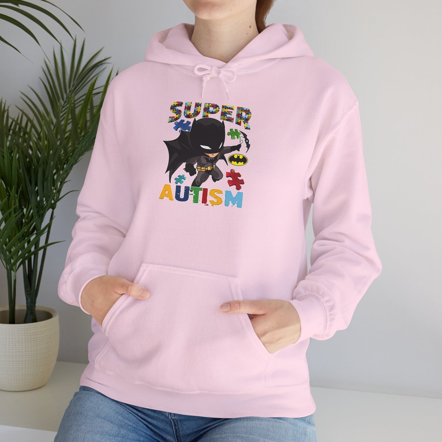 Super Autism Hoodie — Superhero Puzzle Piece Autism Awareness Sweatshirt