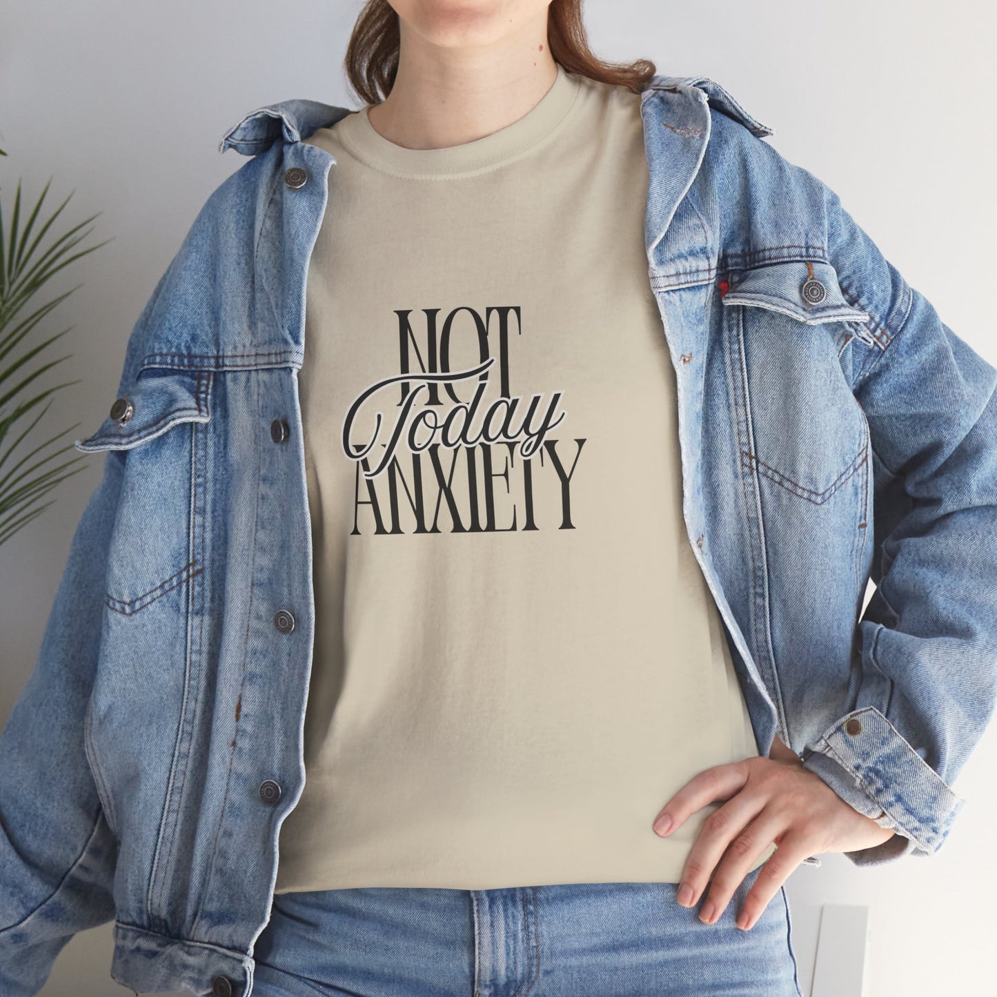 Mental Health Awareness Tee - "Not Today Anxiety" Unisex Cotton T-Shirt