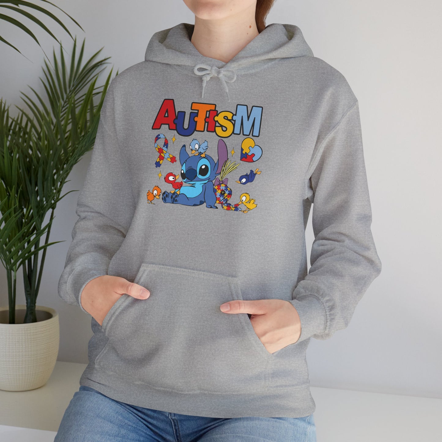 Autism Awareness Hoodie — Colorful Puzzle Heart Support Design
