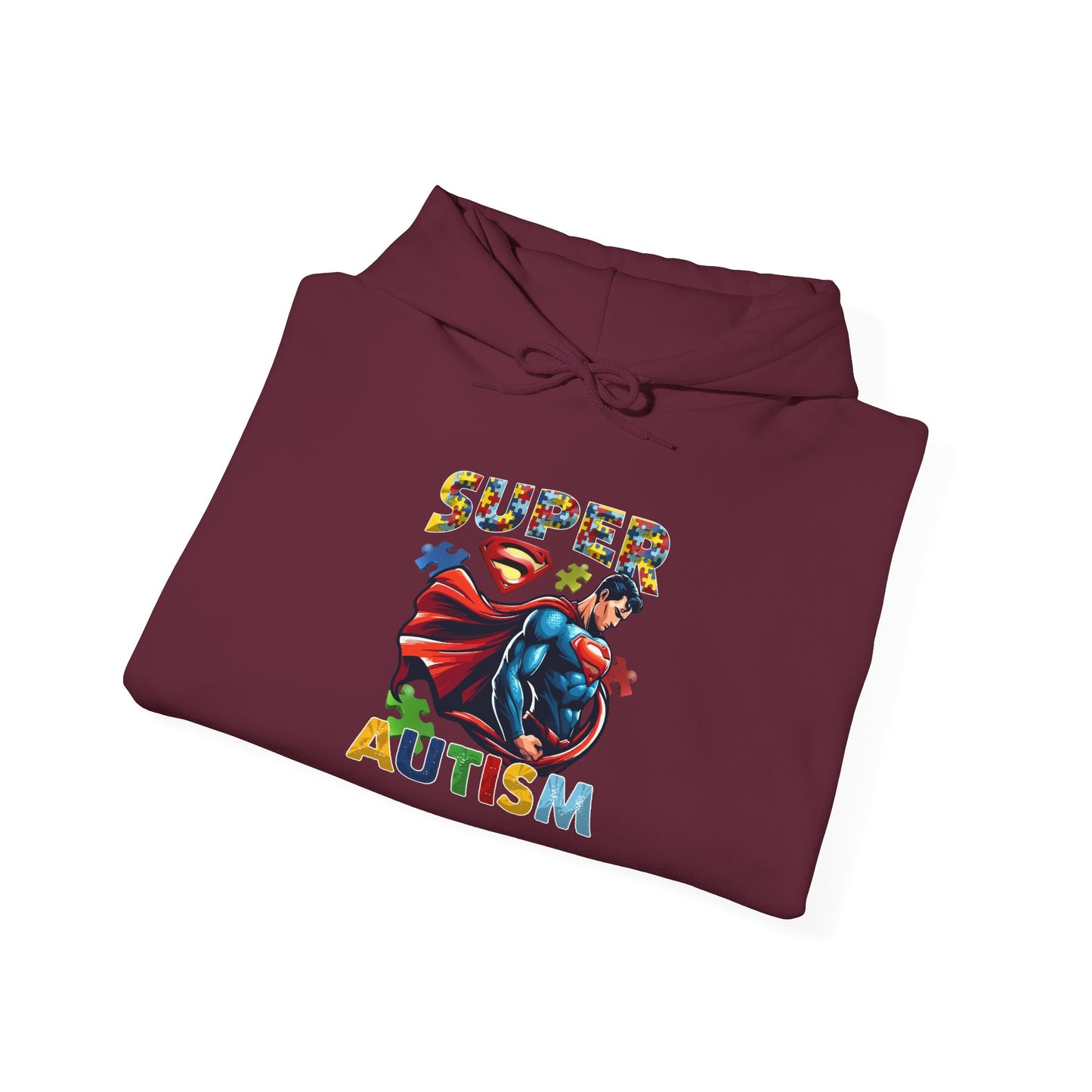 Autism Superhero Hoodie — "Super Autism" Colorful Awareness Pullover