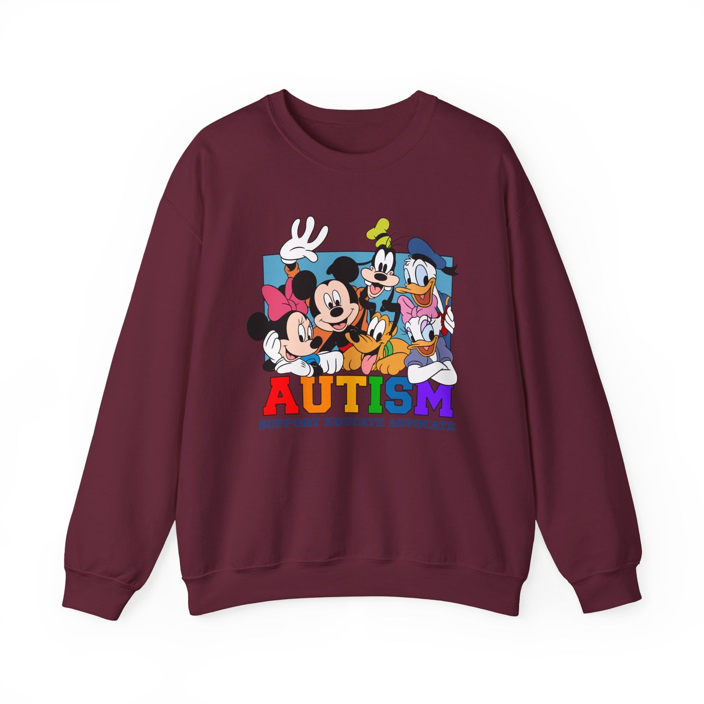 Autism Support Crewneck Sweatshirt — Support Educate Advocate