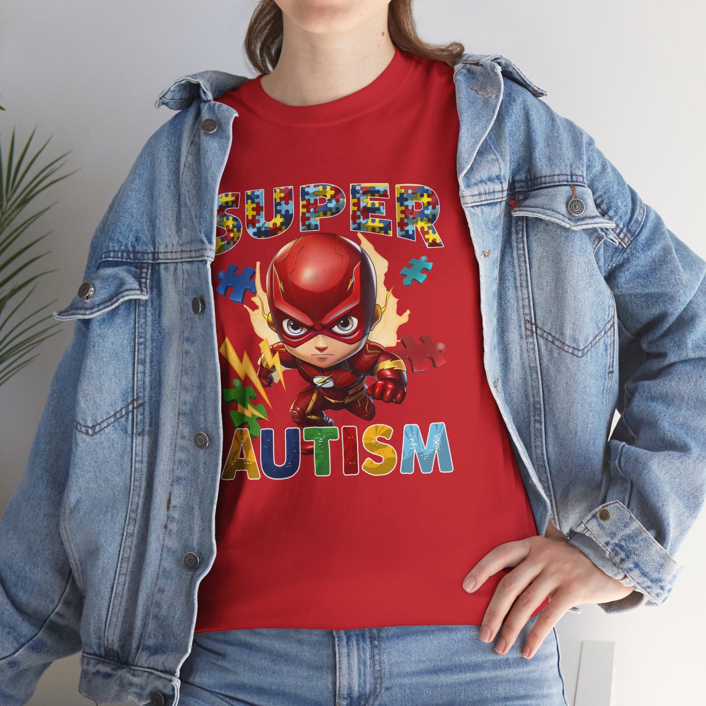 Autism Superhero T-Shirt — "Super Autism" Puzzle Piece Kids Tee