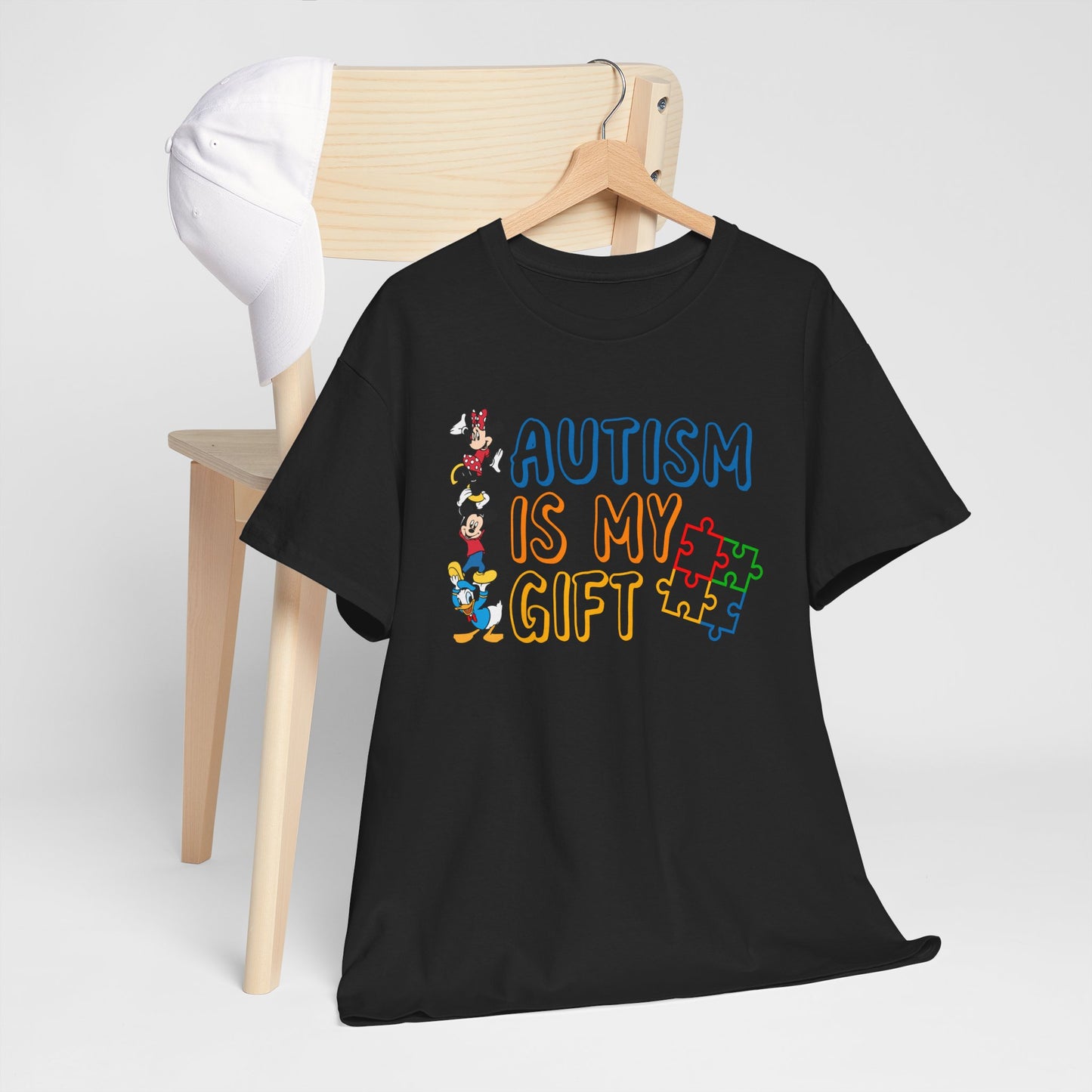 Autism Is My Gift T-Shirt — Colorful Puzzle Piece Awareness Tee