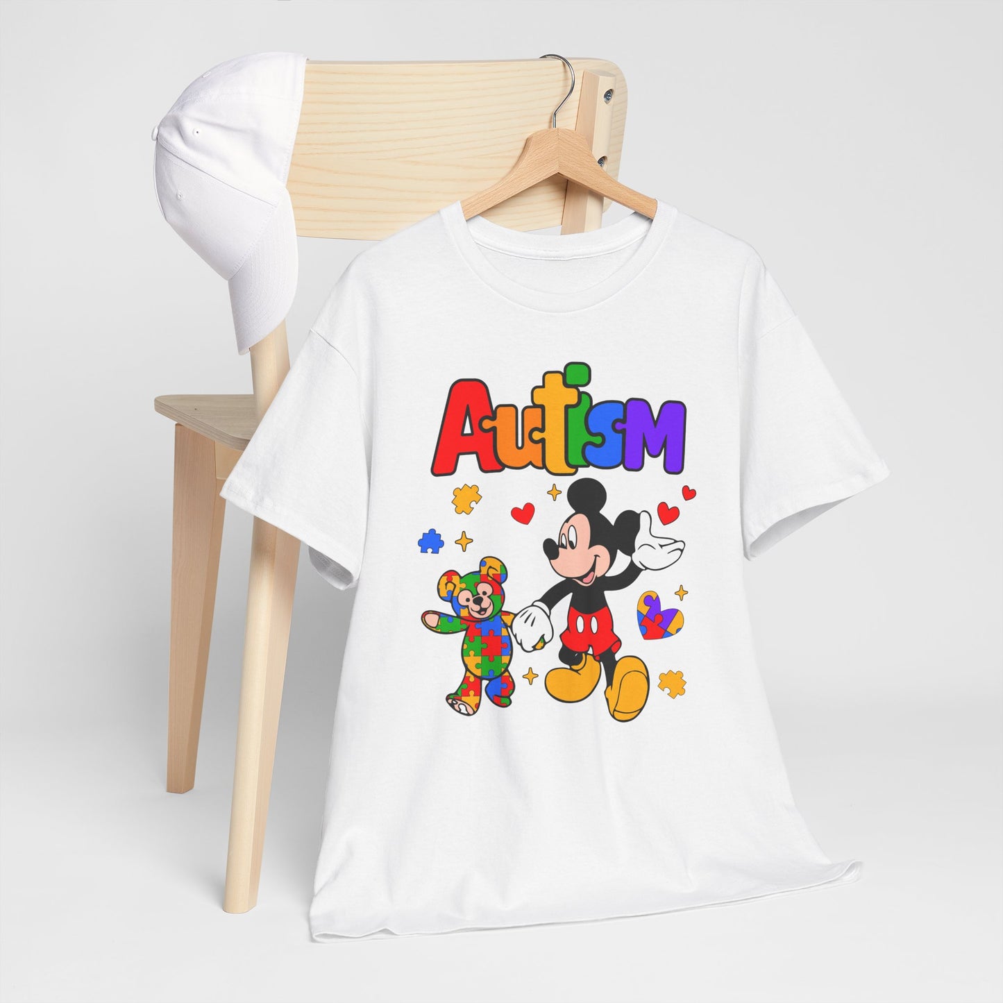Autism Awareness T-Shirt — Colorful Puzzle Heart Design