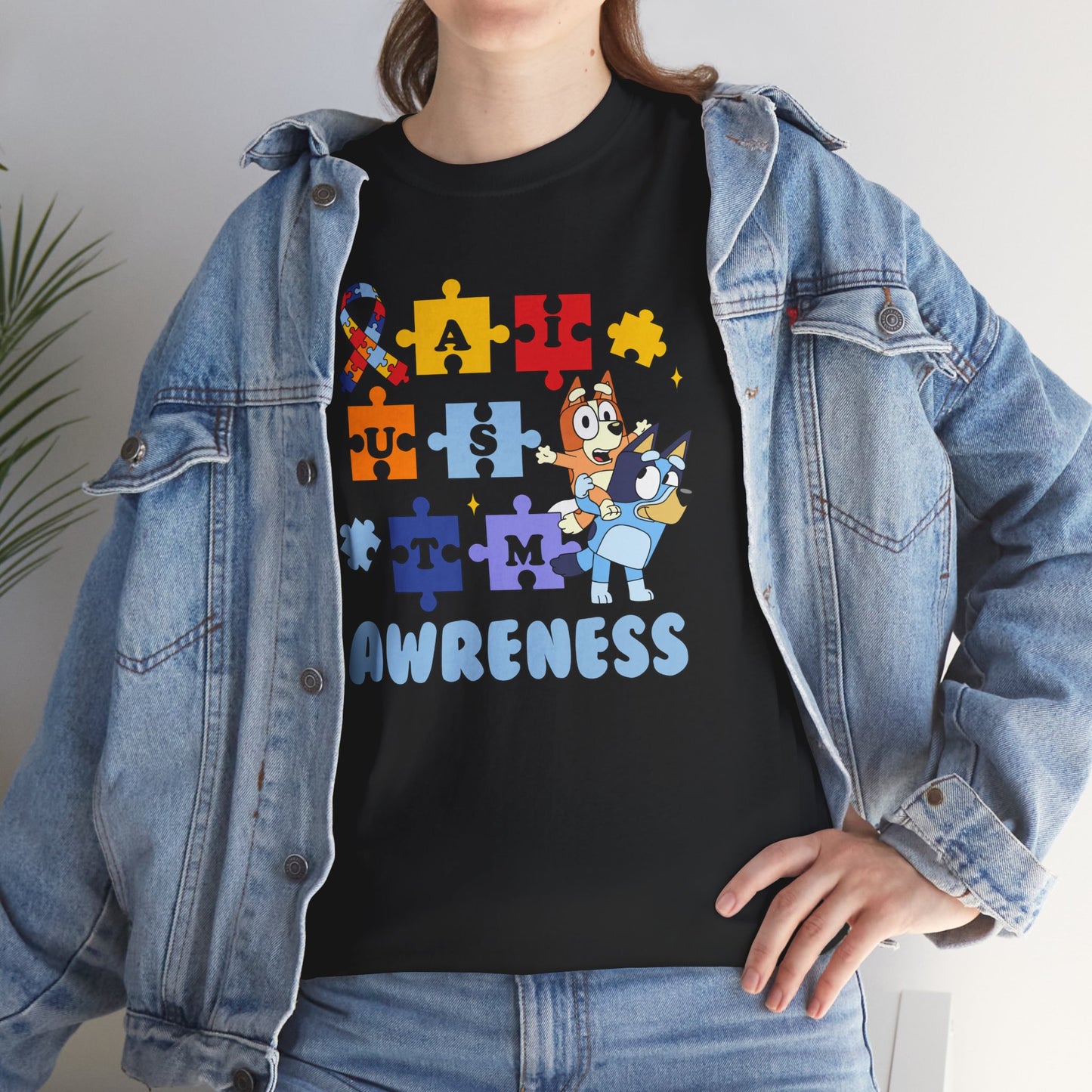 Autism Awareness Puzzle Tee - "I Am Awareness" Support Shirt