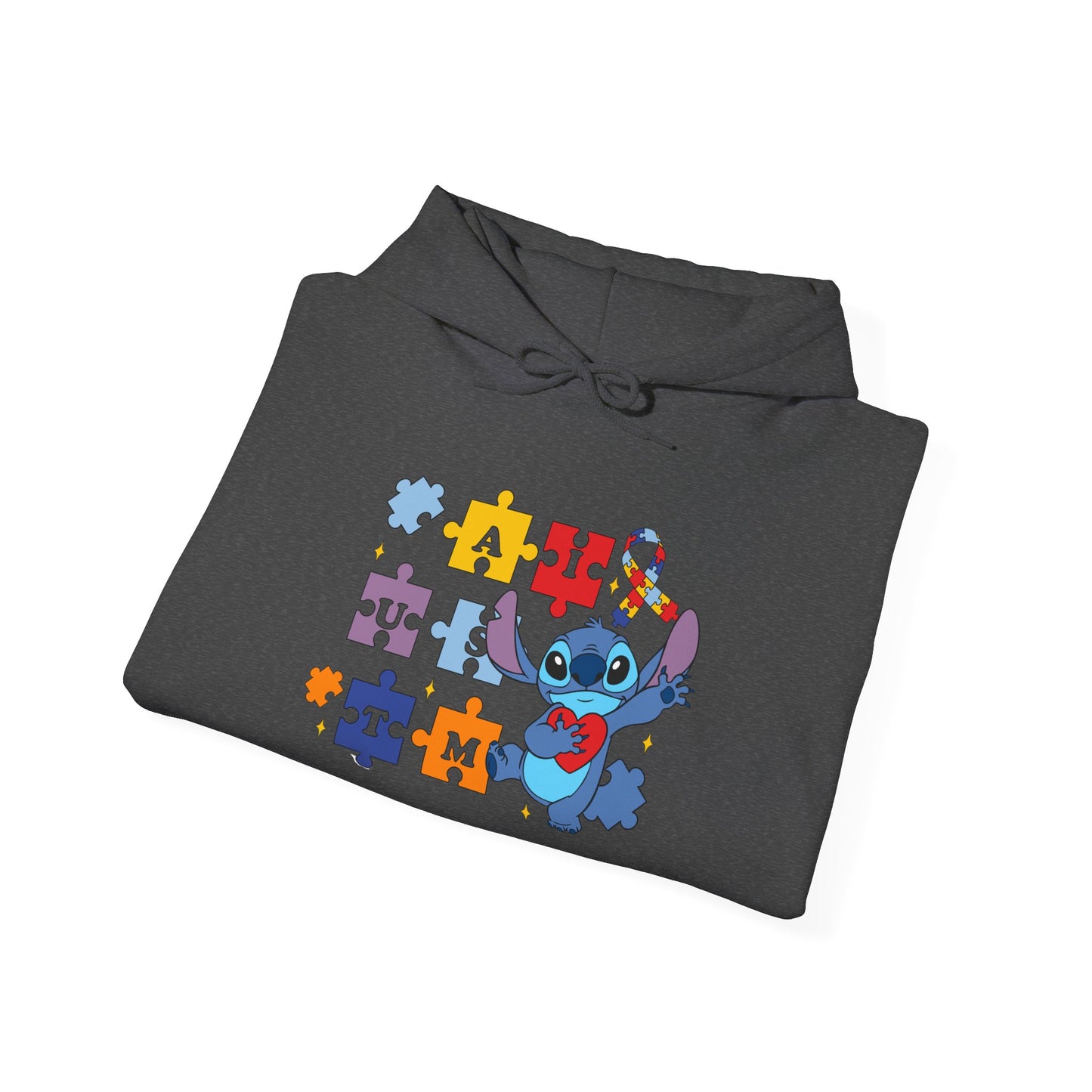 Autism Awareness Hoodie — Puzzle Heart Ribbon Design