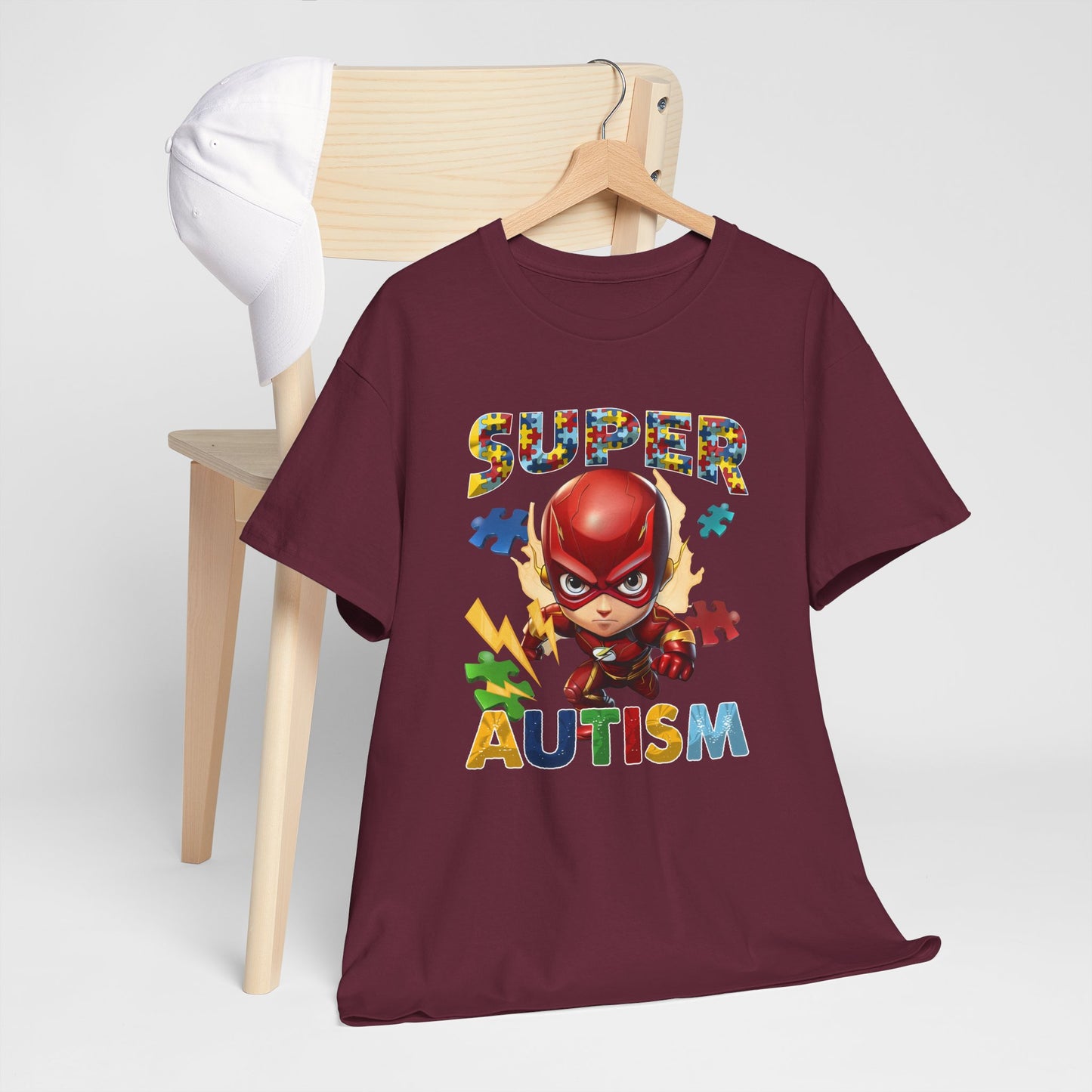 Autism Superhero T-Shirt — "Super Autism" Puzzle Piece Kids Tee