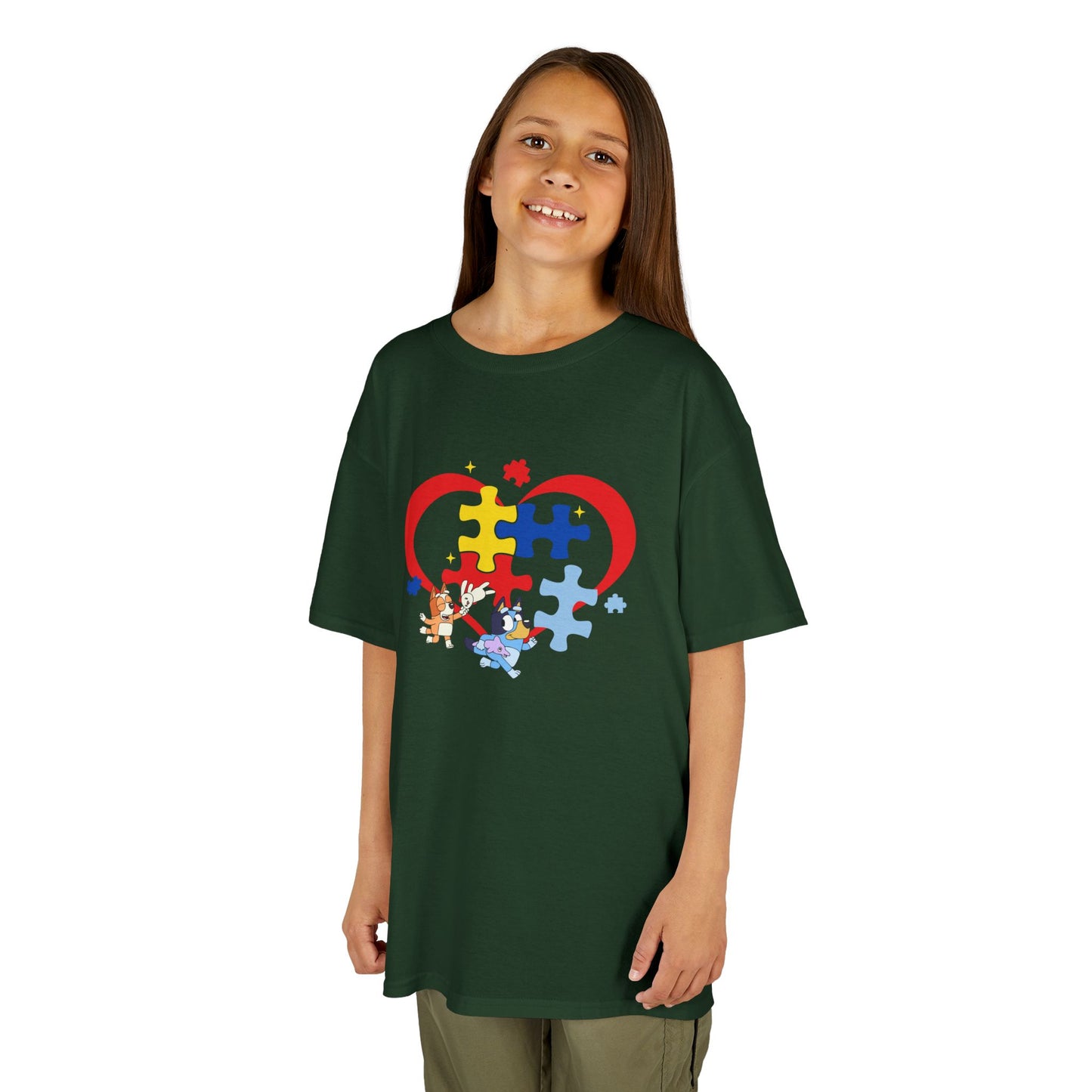 Kids Autism Puzzle Heart T-Shirt