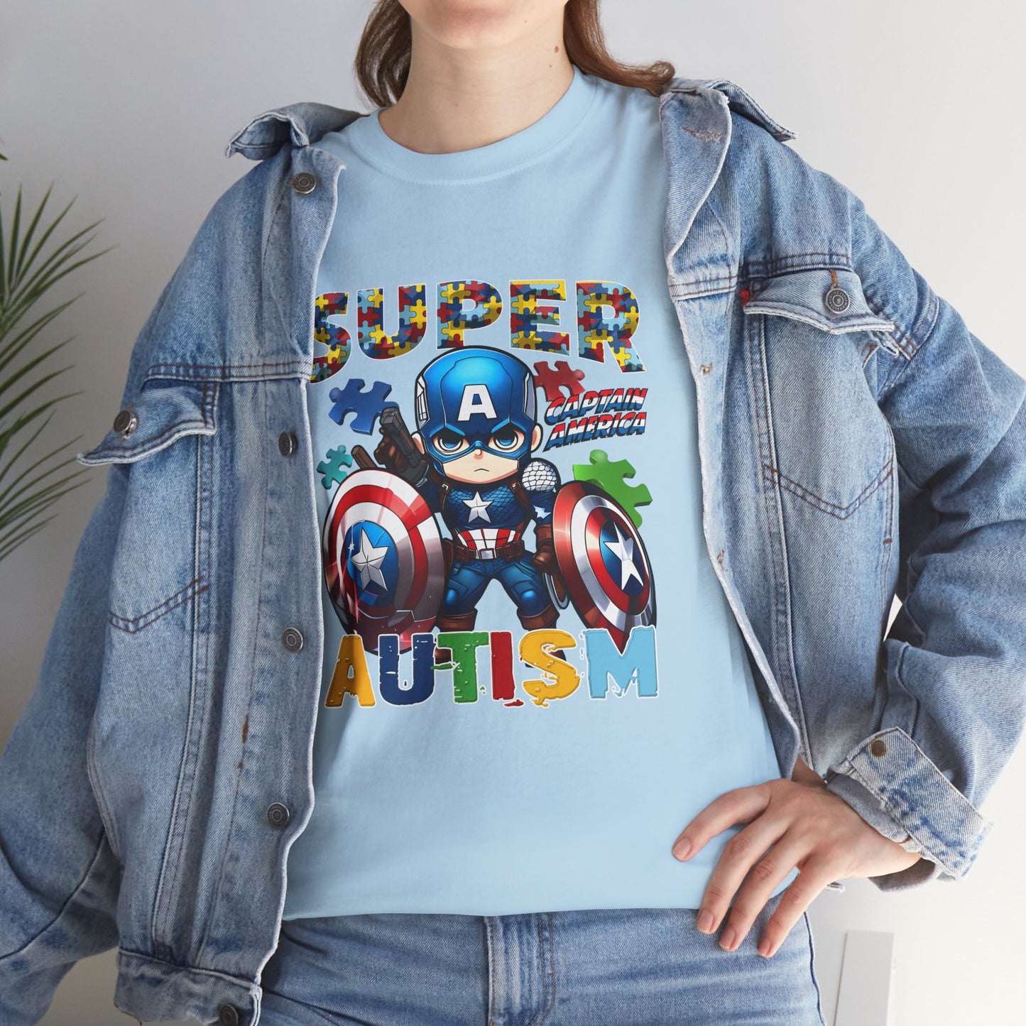 Autism Superhero T-Shirt — "Super Autism" Captain Hero Tee for Kids & Supporters