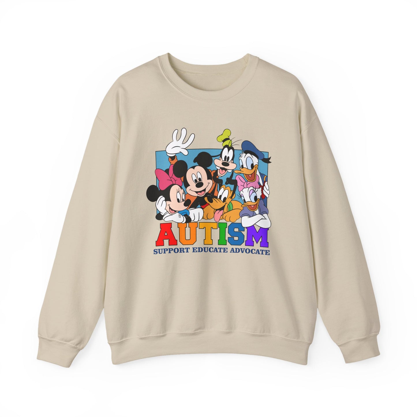 Autism Support Crewneck Sweatshirt — Support Educate Advocate