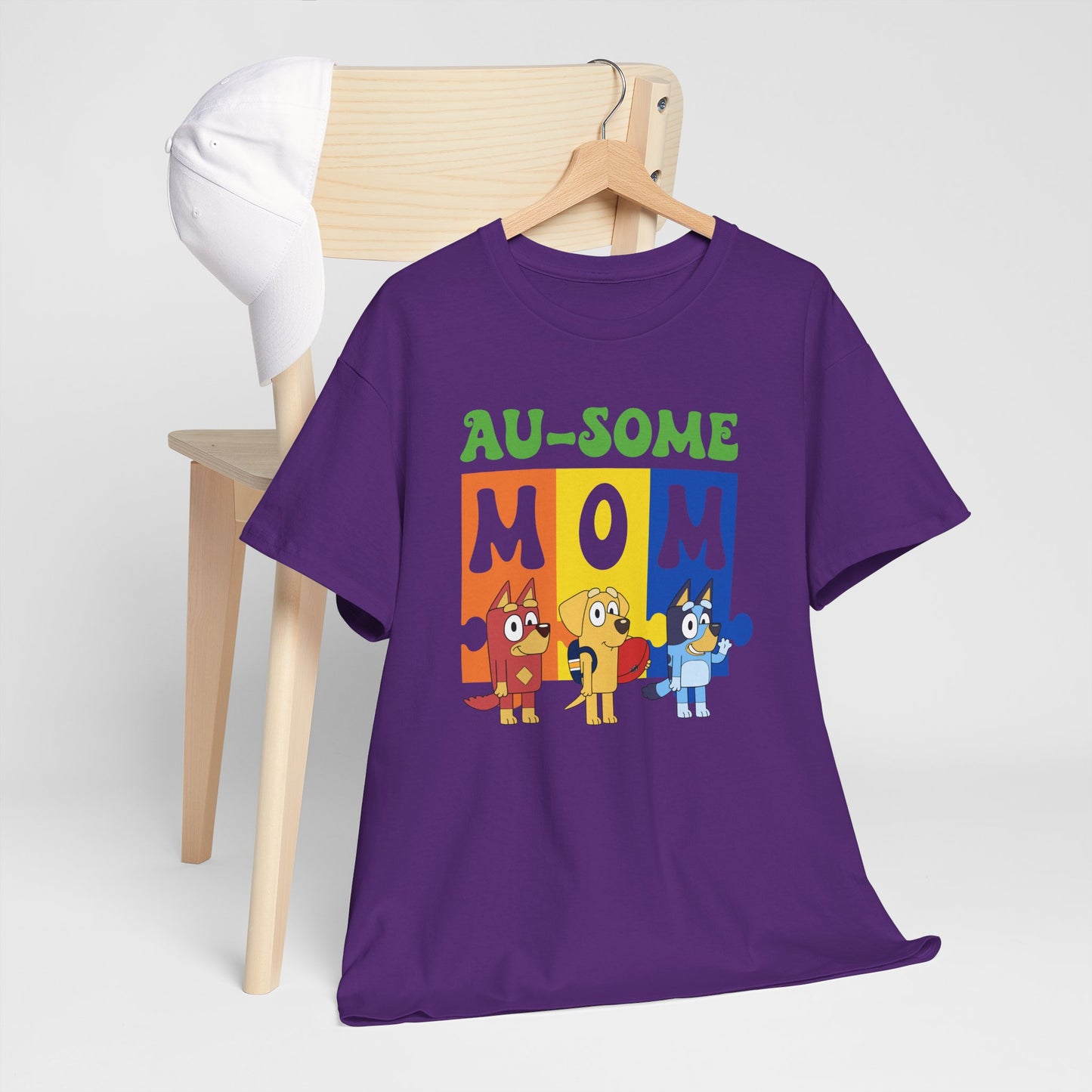 Au-some Mom T-Shirt – Colorful Cartoon Characters Mother’s Day Tee