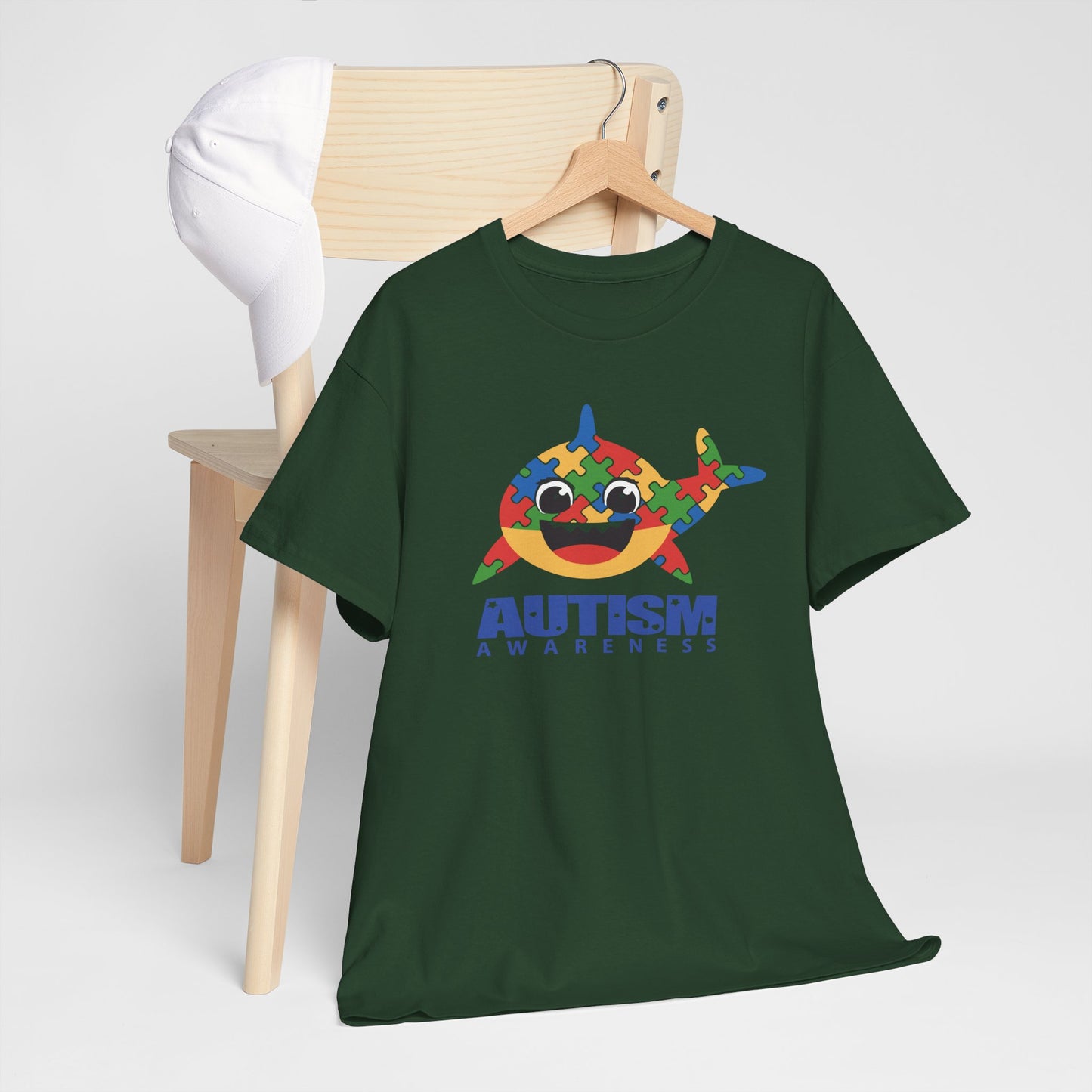 T-Shirt Baby Shark Autism Awareness Unisex Heavy Cotton Tee