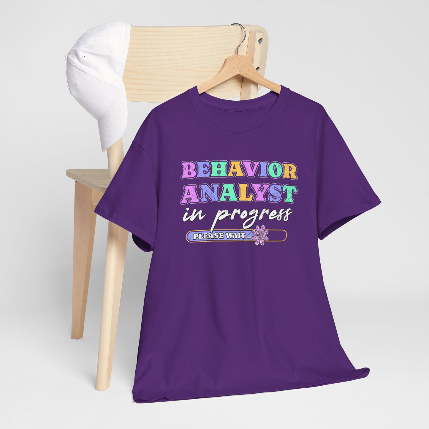 Behavior Analyst in Progress T-Shirt — Pastel Rainbow ABA Therapist Tee