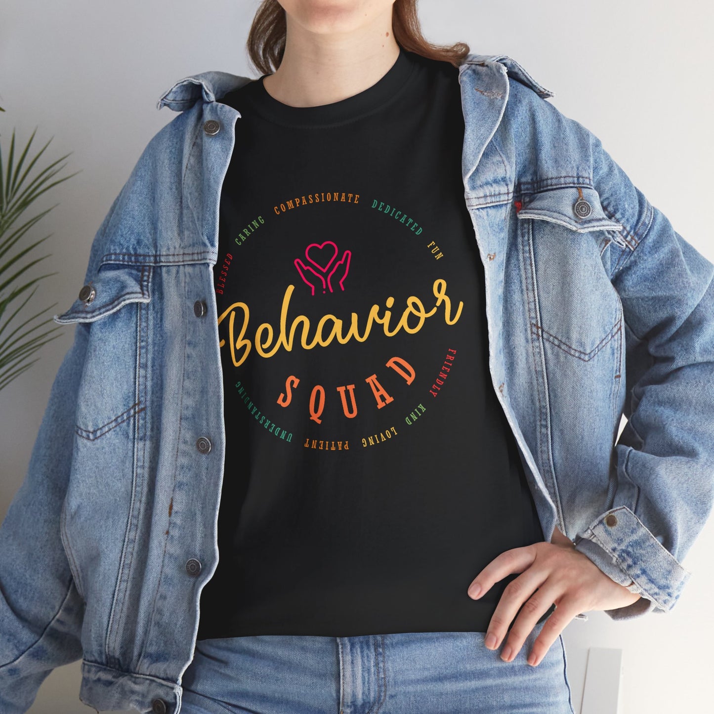 Behavior Squad T-Shirt — Pastel Heart Crew Tee for Teachers & Counselors