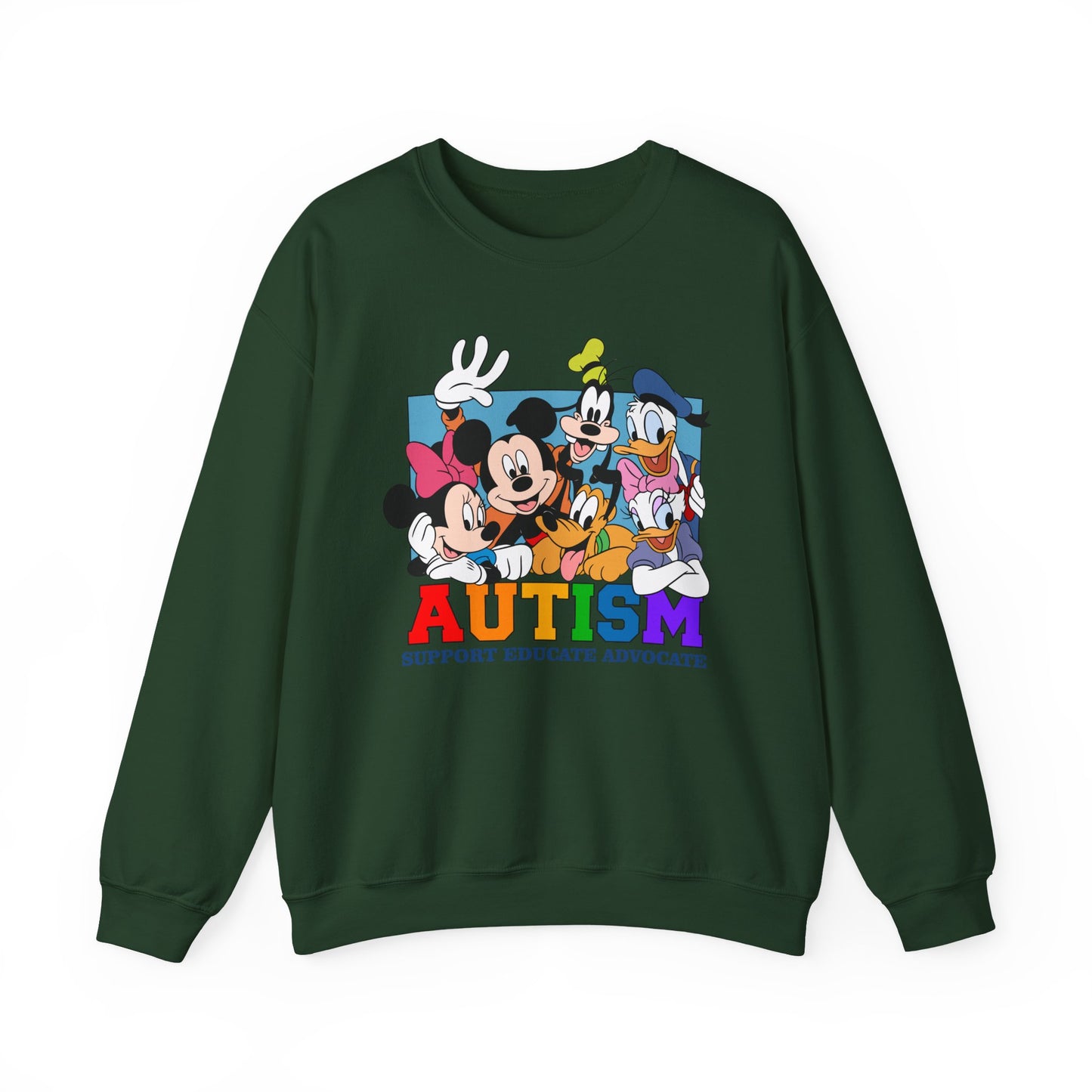Autism Support Crewneck Sweatshirt — Support Educate Advocate