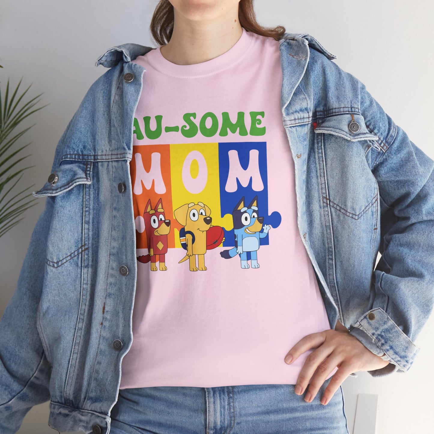Au-some Mom T-Shirt – Colorful Cartoon Characters Mother’s Day Tee