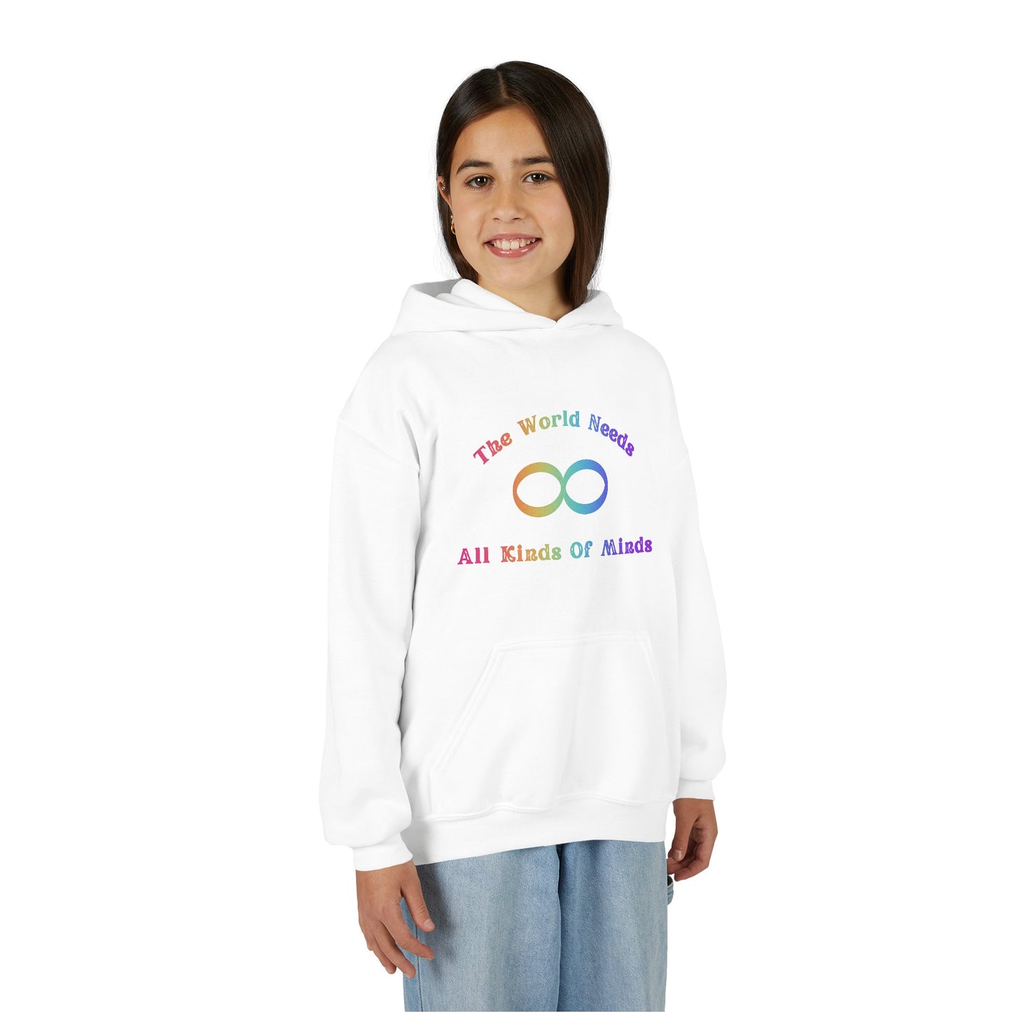 Inclusive Minds Youth Hoodie - The World Needs All Kinds of Minds