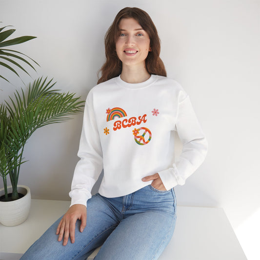 Retro Rainbow ‘BCBA’ Crewneck Sweatshirt