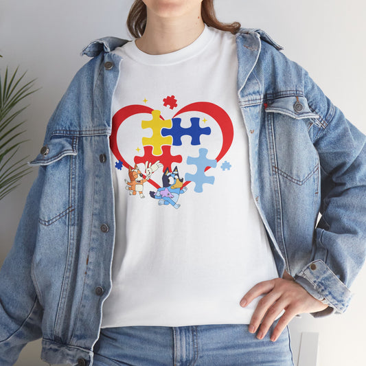 Autism Awareness Heart Puzzle T-Shirt