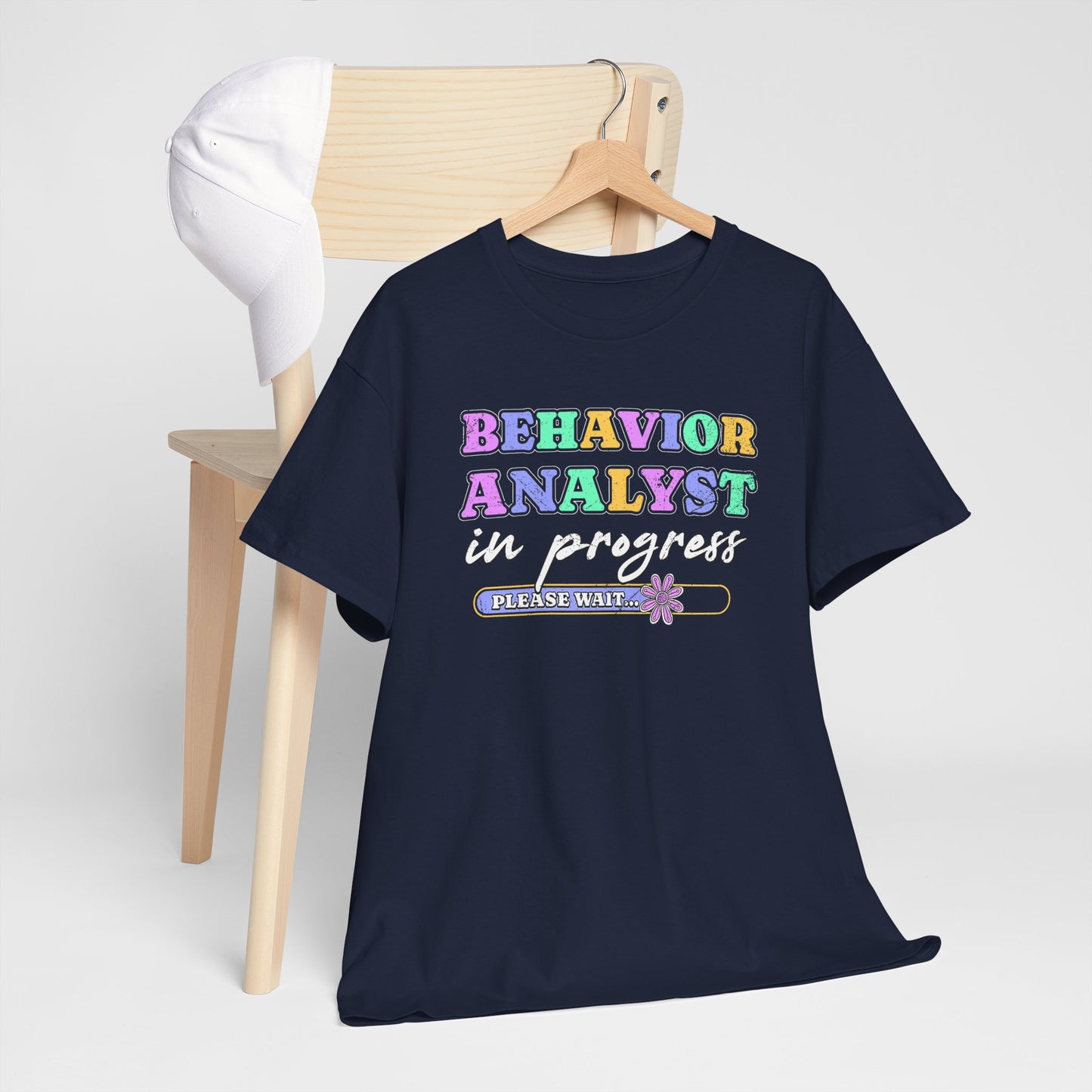 Behavior Analyst in Progress T-Shirt — Pastel Rainbow ABA Therapist Tee