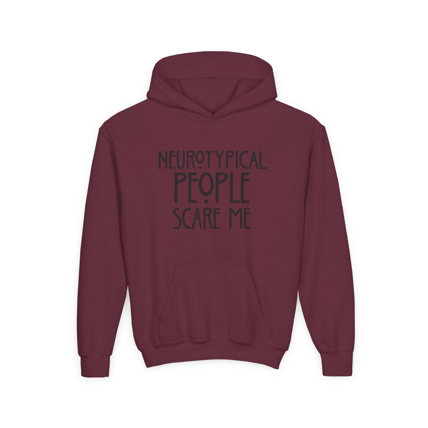 Youth Hoodie - "Neurotypical People Scare Me" Autism Awareness Pullover
