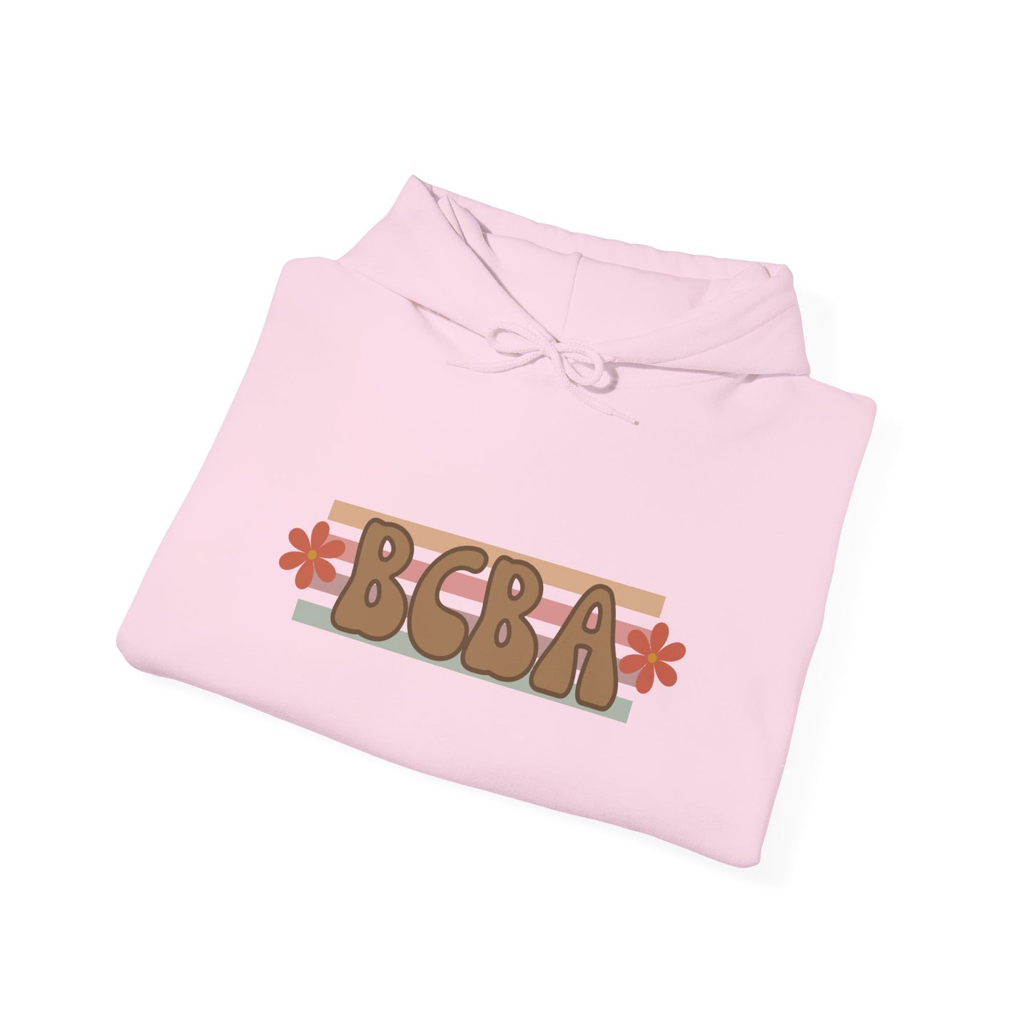 BCBA Retro Block Logo Hoodie — Behavioral Therapist Gift