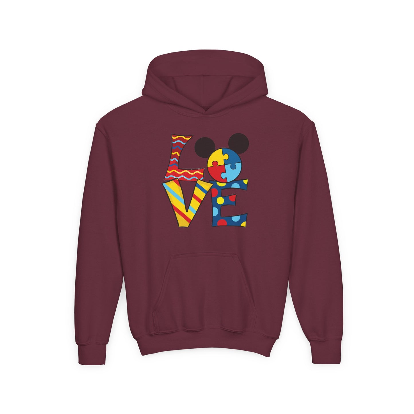 Colorful Puzzle Love Youth Hoodie