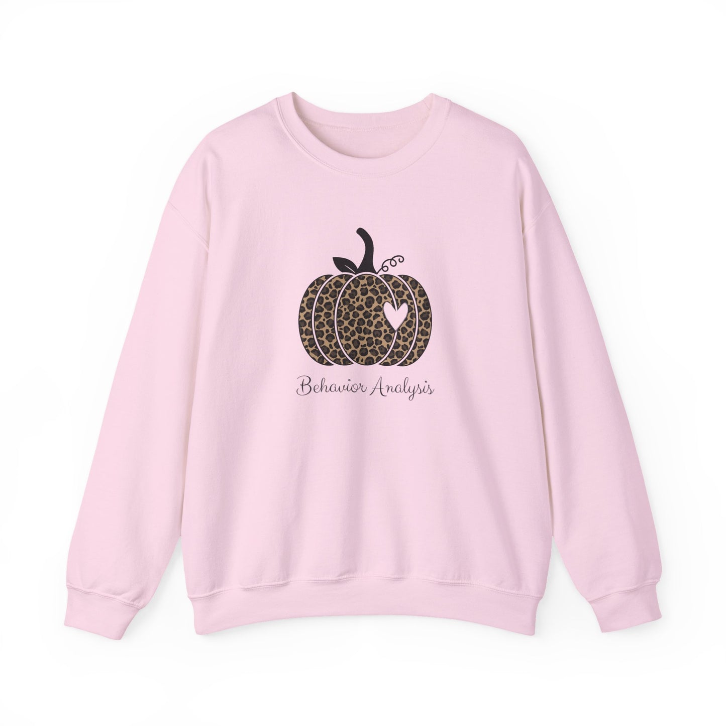 Leopard Pumpkin Crewneck Sweatshirt — ‘Behavior Analyst’ Rustic Graphic Pullover