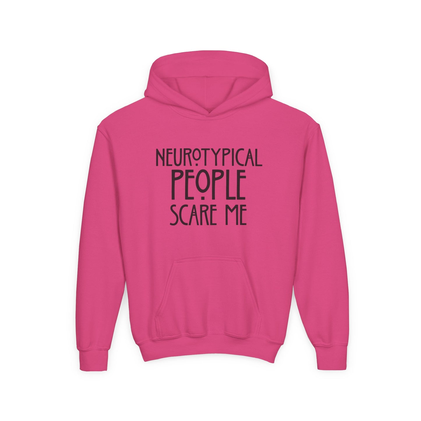 Youth Hoodie - "Neurotypical People Scare Me" Autism Awareness Pullover