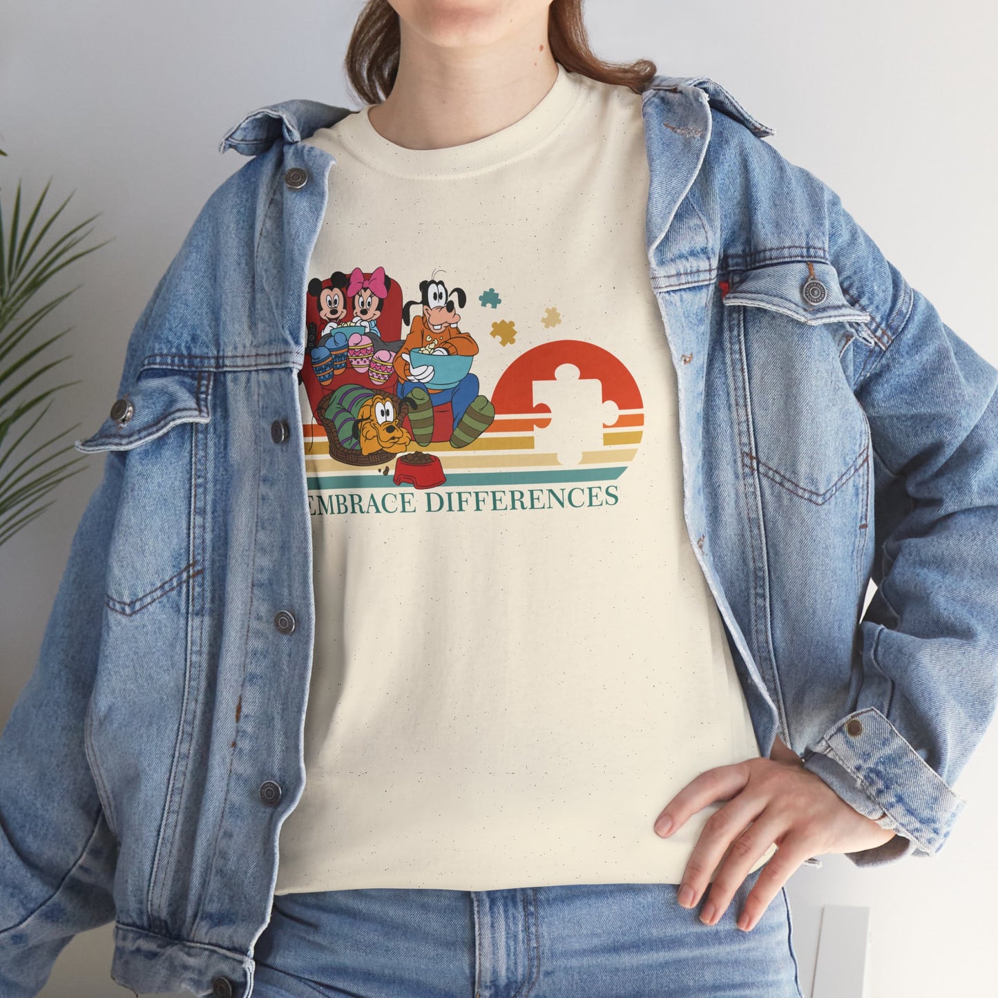 Embrace Differences Tee — Inclusive Retro Pride Graphic T-Shirt