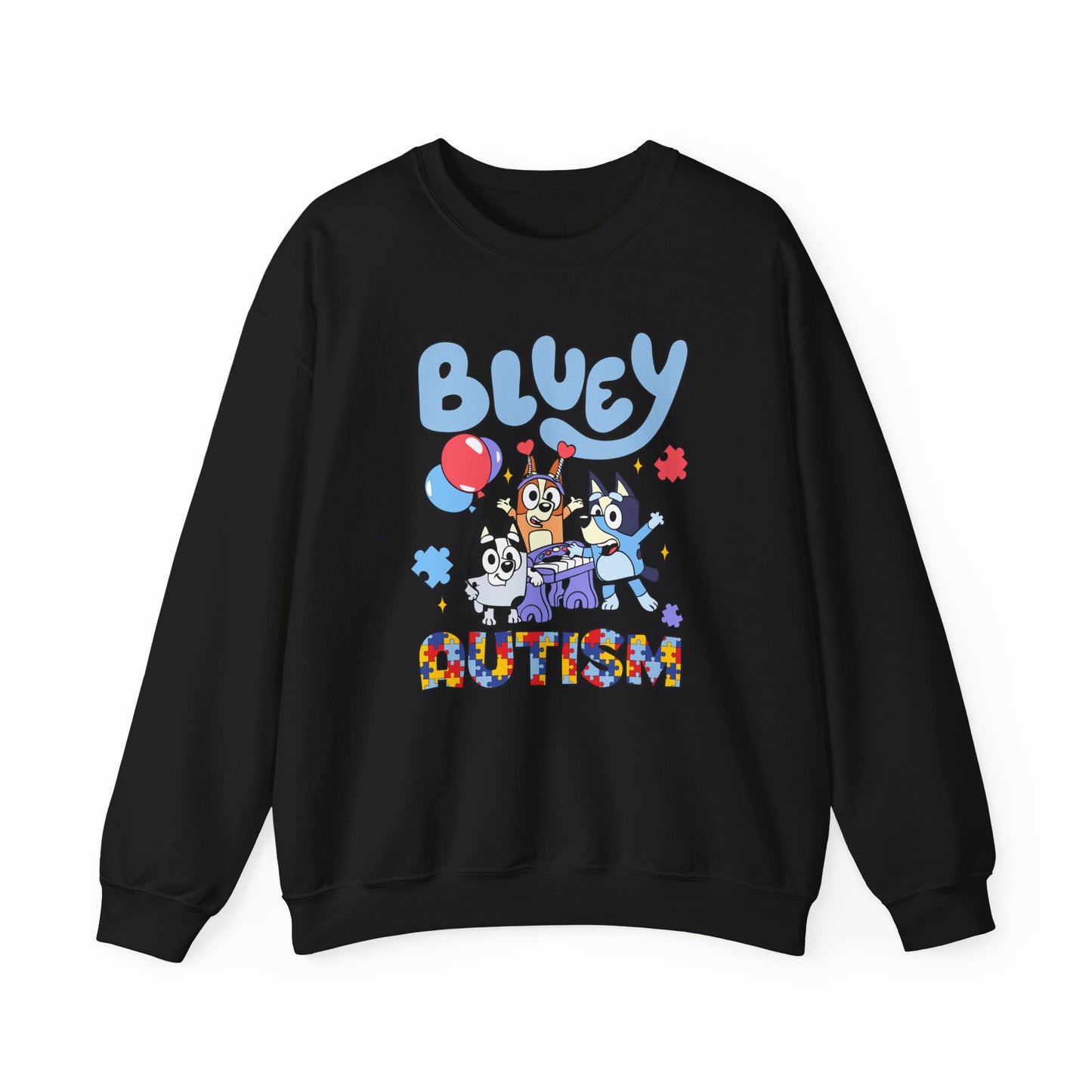 Bluey Autism Crewneck Sweatshirt — Kids & Family Awareness Pullover
