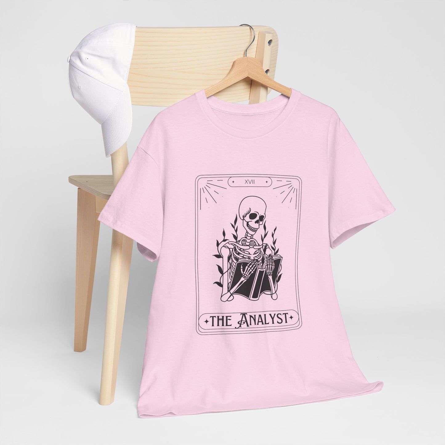 The Analyst Unisex Heavy Cotton Tee - Casual Skeleton Graphic T-Shirt