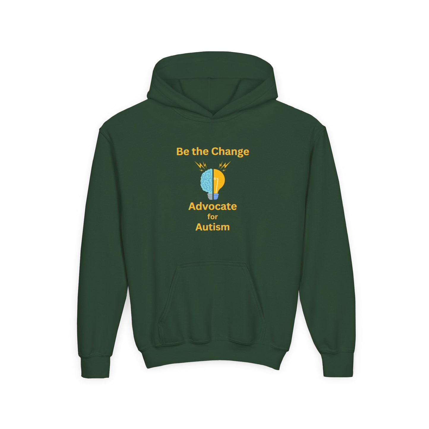 Youth Autism Advocate Hoodie — "Be the Change" Awareness Sweatshirt