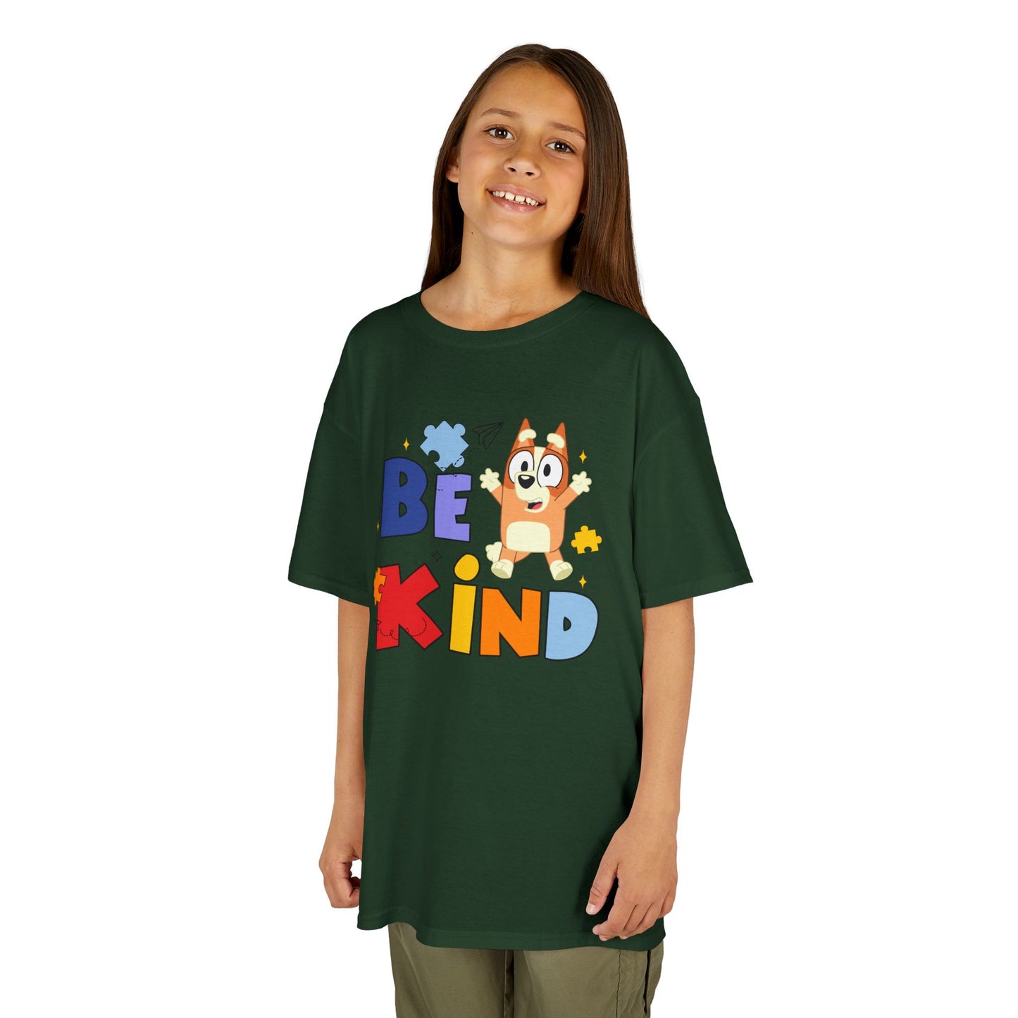 Kids Autism Awareness T-Shirt — Colorful Puzzle Heart Design