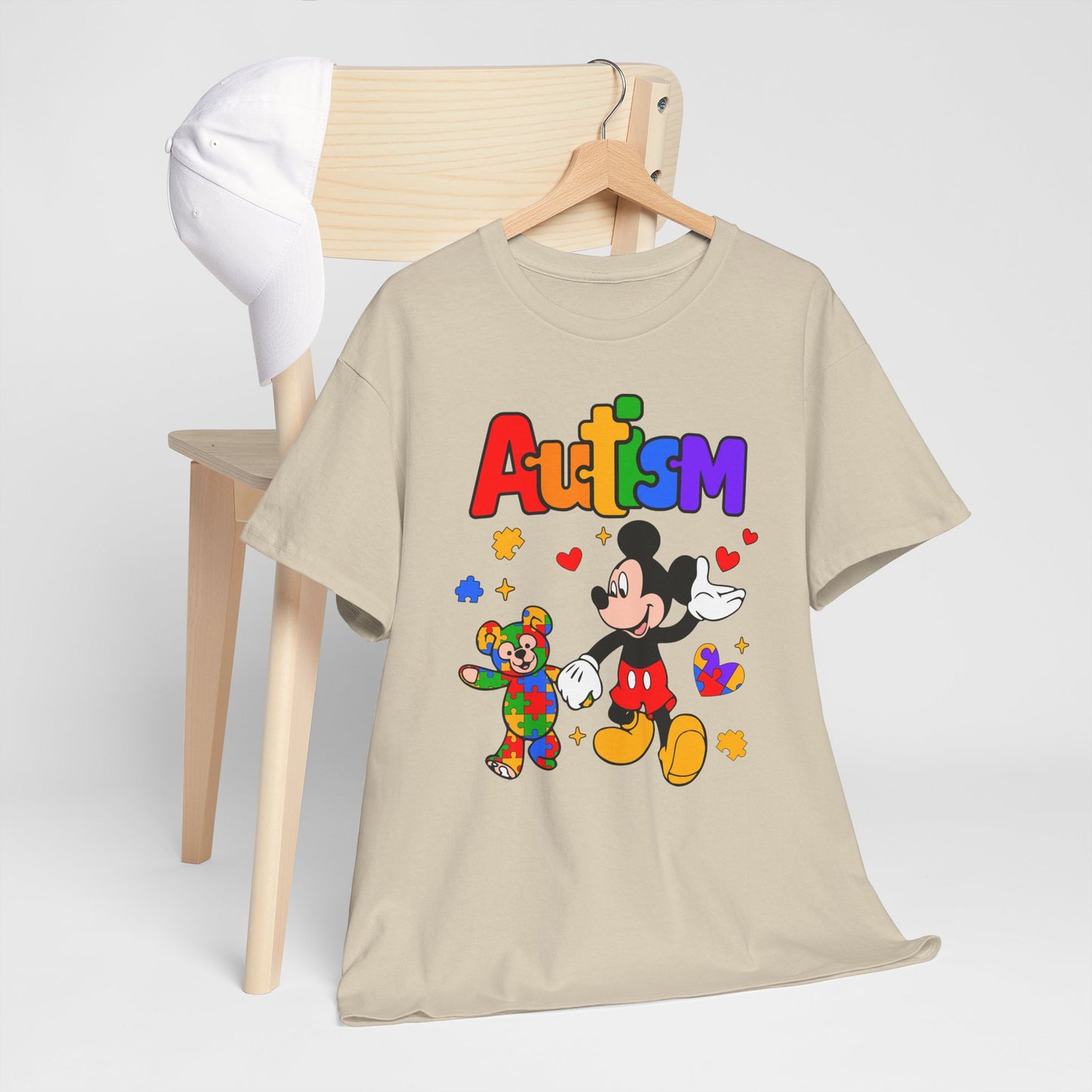 Autism Awareness T-Shirt — Colorful Puzzle Heart Design